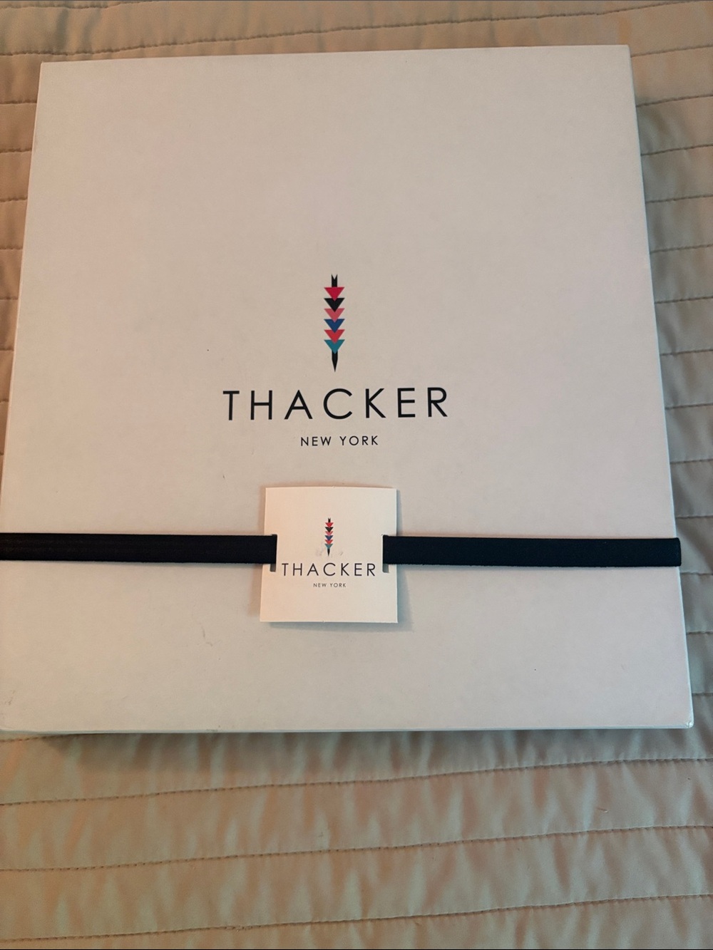 Thacker New York Metallic Rose Gold Leather Clutch & Card Case Set - Picture 7 of 7